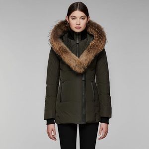 MACKAGE ADALI-F5 FITTED DOWN COAT WITH FUR HOO